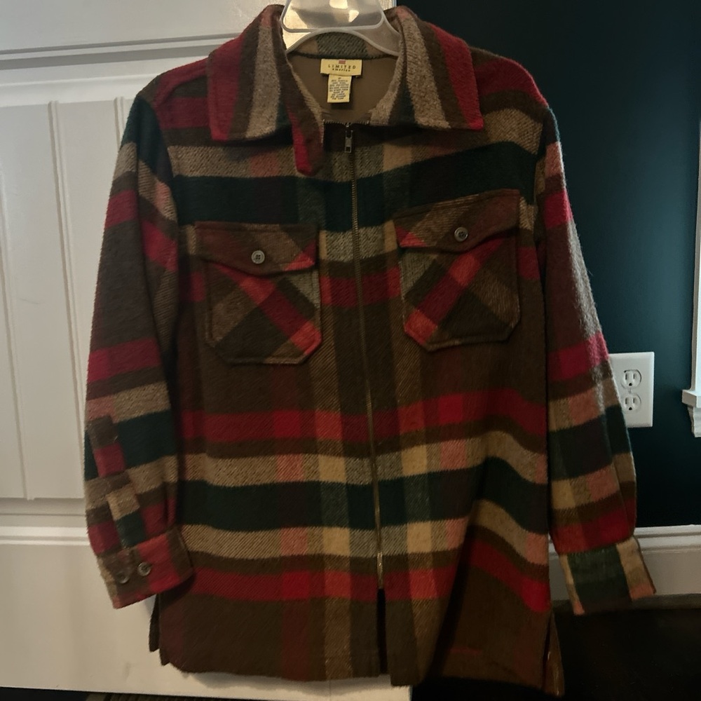 VTG Multicolor Plaid Wool Jacke